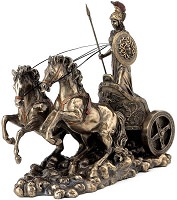 Athena på stridsvogn. Meget dekorativ figur
